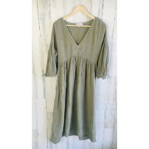 michael stars green dress Michael Stars Women's Wren Midi Dress XL main image 1